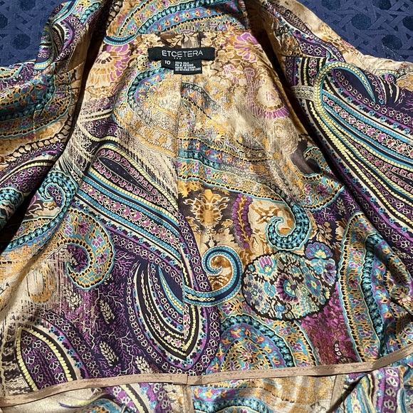 Etcertra paisley jacket size 10 - Picture 2 of 5
